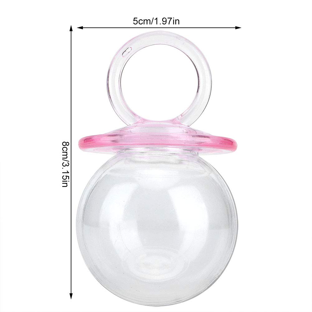 12pcs Pink Plastic Candy Bottles with Nipple Shape - Clear Candy Storage Boxes for Wedding Favors, Party Decorations & Candy Gifts - Perfect for Baby Showers, Birthday Parties & Candy Buffets