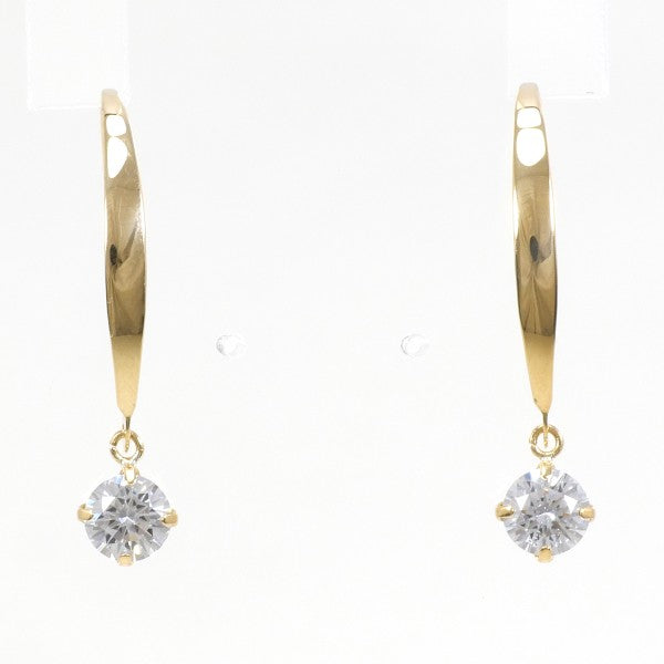 18K Yellow Gold Zirconia Stud Earrings for Women - Elegant Cubic Zirconia Jewelry Gift for Birthday, Anniversary & Special Occasions
