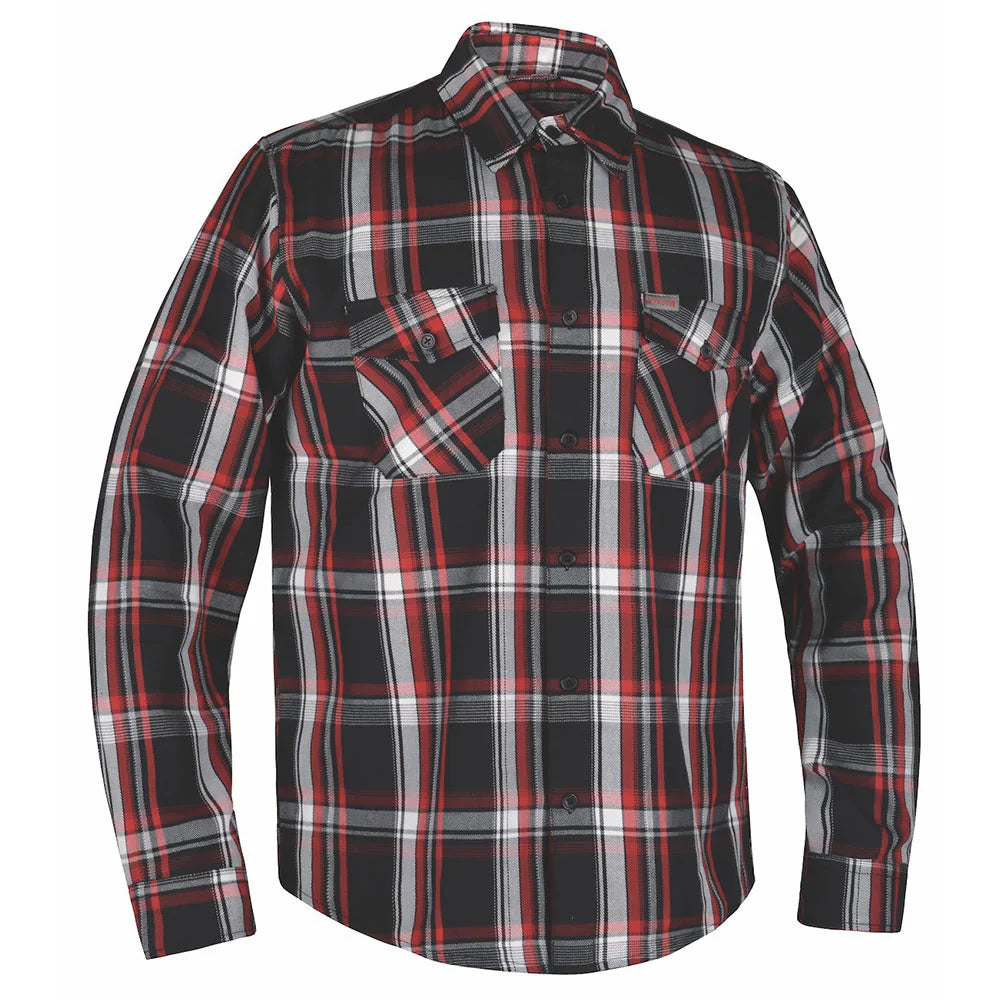 DERRINGER Men's Black and Red Flannel Shirt - Soft Plaid Long Sleeve Button Down for Casual Wear, Outdoor Activities & Fall Fashion