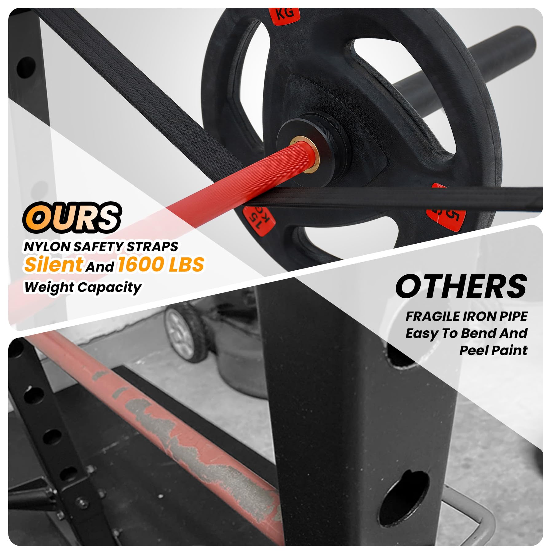 1600LBS Power Cage Squat Rack with Dip Bar & Cable Pulley System - Heavy Duty Stainless Steel Home Gym Equipment for Weight Training, Strength Workouts & CrossFit - Perfect for Garage Gym & Home Fitness