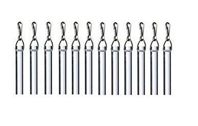 12 Pack Clear Acrylic Lucite Drapery Curtain Pull Wands - 36 Inch (3 Foot) Window Treatment Accessories for Living Room, Bedroom & Office - Style #0212