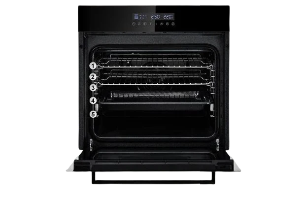 EuropAce EBO8821DBK 60cm 82L Built-In Oven with Touch Control - Perfect for Modern Kitchens, Baking, Roasting & Family Cooking