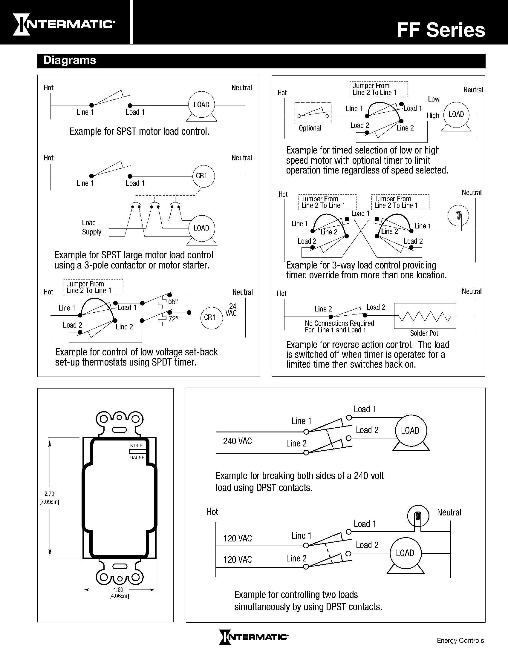 Intermatic FF2H 2-Hour Spring Loaded Wall Timer SPST No Hold - Universal Energy Saving Timer for Lights, Fans & Appliances - Automatic On/Off Control with Brushed Metal Finish - Perfect for Home, Office & Outdoor Use
