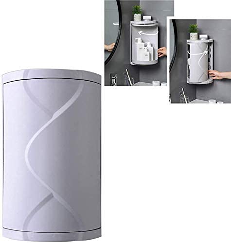 360° Rotating Triangle Storage Rack - Multi-Functional Bathroom Organizer Shelf for Cabinet, Kitchen & Bedroom | Dustproof Waterproof Corner Rack for Shampoo, Soap & Cosmetics | Space-Saving Home Storage Solution