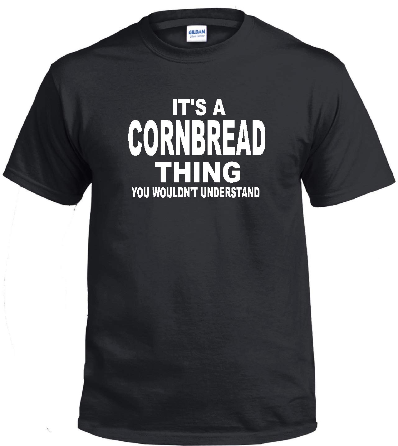 STUFF WITH ATTITUDE Cornbread Graphic Black T-Shirt - Funny Southern Style Tee for Men & Women | Perfect for BBQ Parties, Country Concerts & Casual Outings