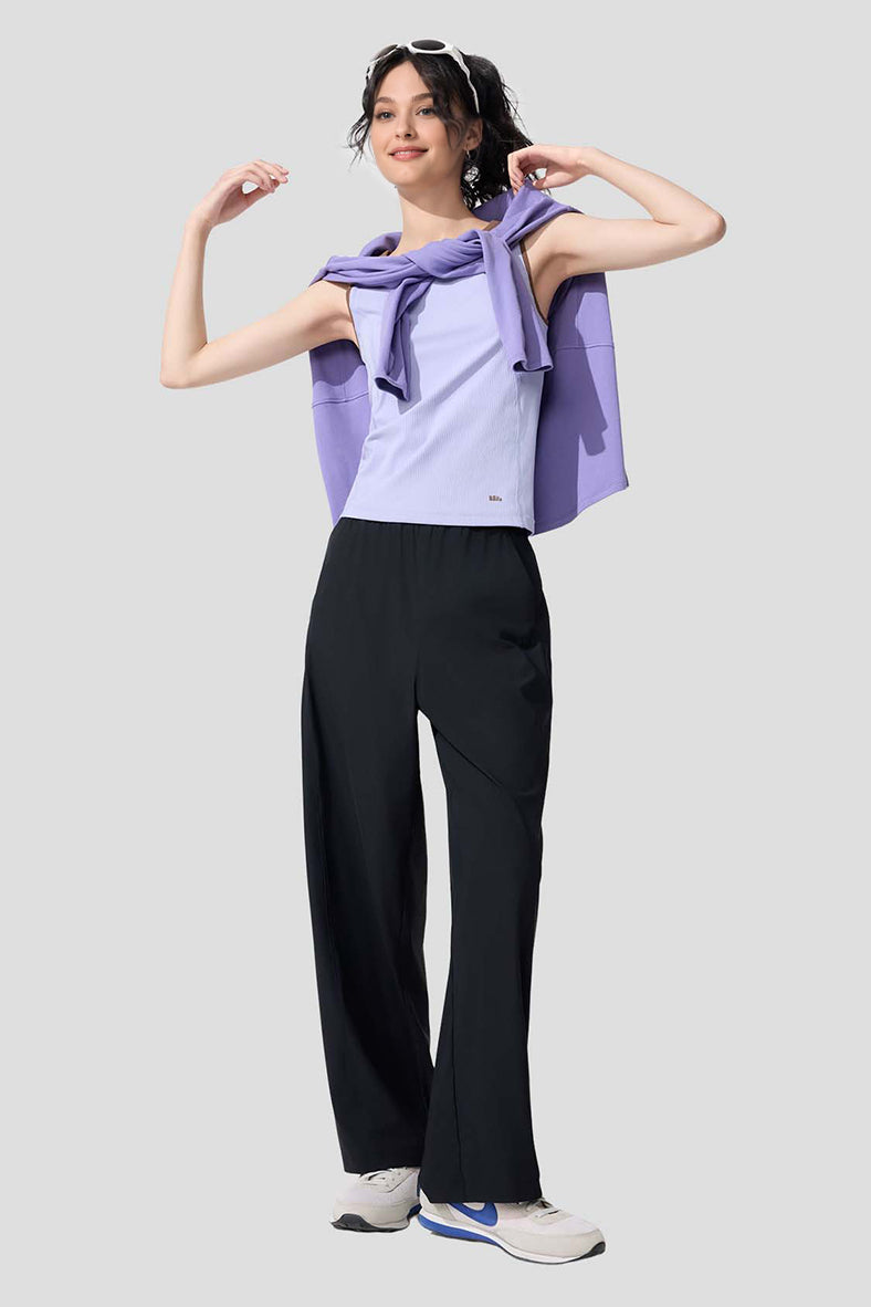 Flow Women's Ultra Cooling Wide Leg Pants UPF100+ AL844 - Lightweight Breathable Summer Lounge Pants for Yoga, Beach & Travel