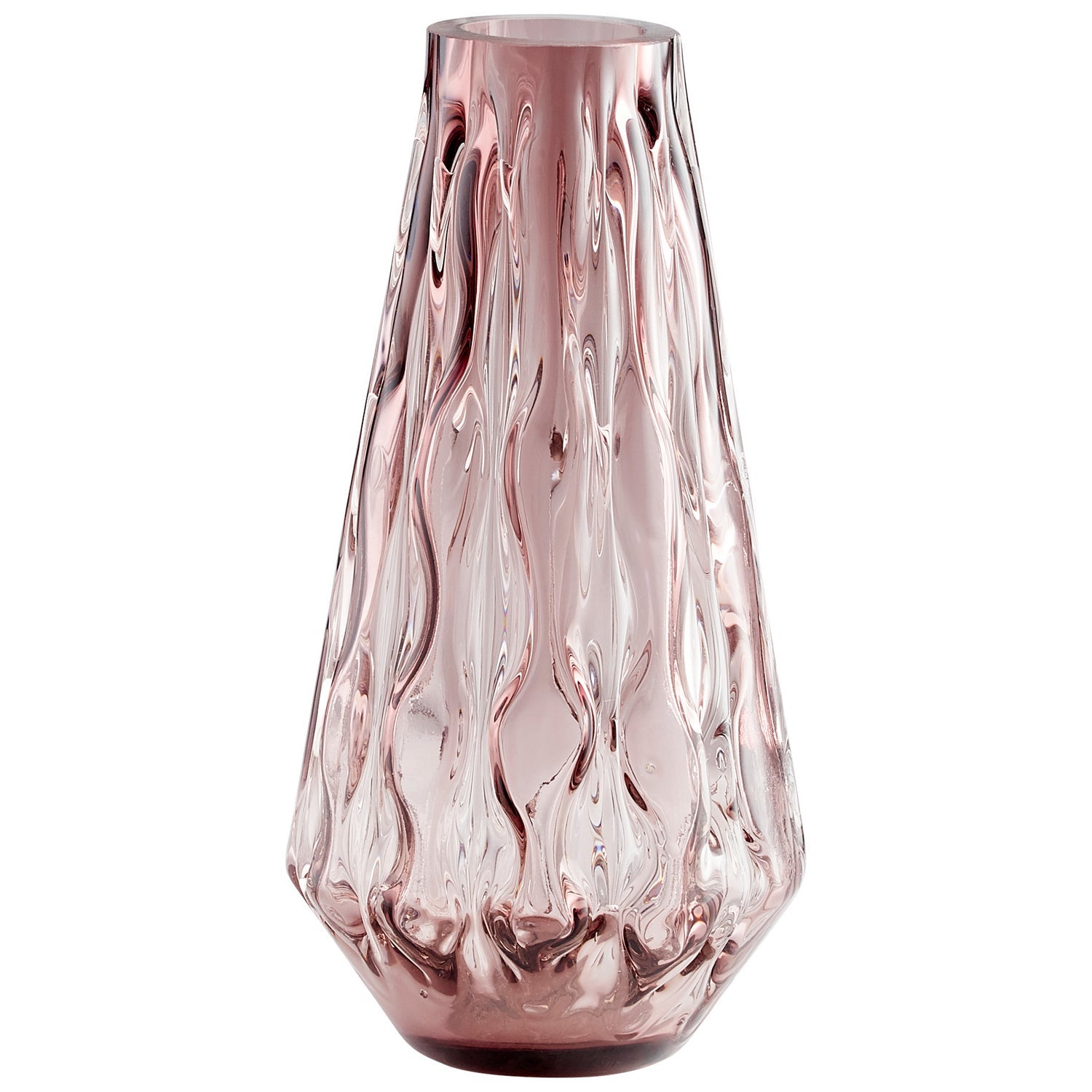 Cyan Design 11074 Geneva Vase - Small Blush Pink Ceramic Home Decor for Living Room, Dining Table, Wedding Centerpiece