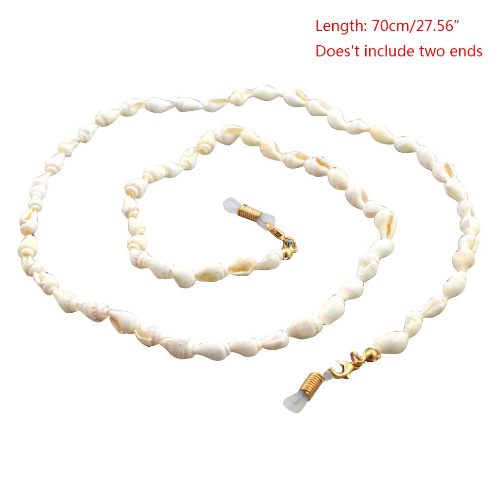 Simdoc Stylish Eyeglass & Sunglass Holder Chain - Adjustable Eyewear Retainer Necklace for Reading Glasses, Shell Sunglass Lanyard - Perfect for Work, Reading & Outdoor Activities