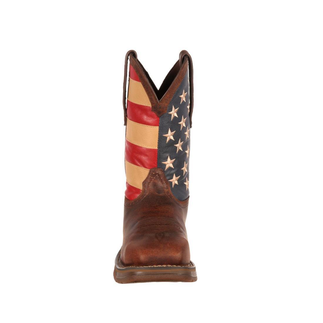 Rebel Steel Toe Work Boots - American Flag Western Cowboy Boots for Men - Durable Safety Toe for Construction, Ranch & Outdoor Work