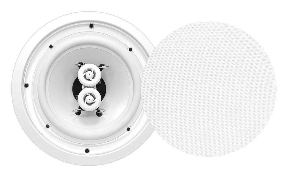 Pyle 6.5 Inch 300W Waterproof In-Ceiling & Outdoor Speakers (4 Pack) - High Performance Home Audio System for Patio, Garden, Pool Area & Indoor Surround Sound