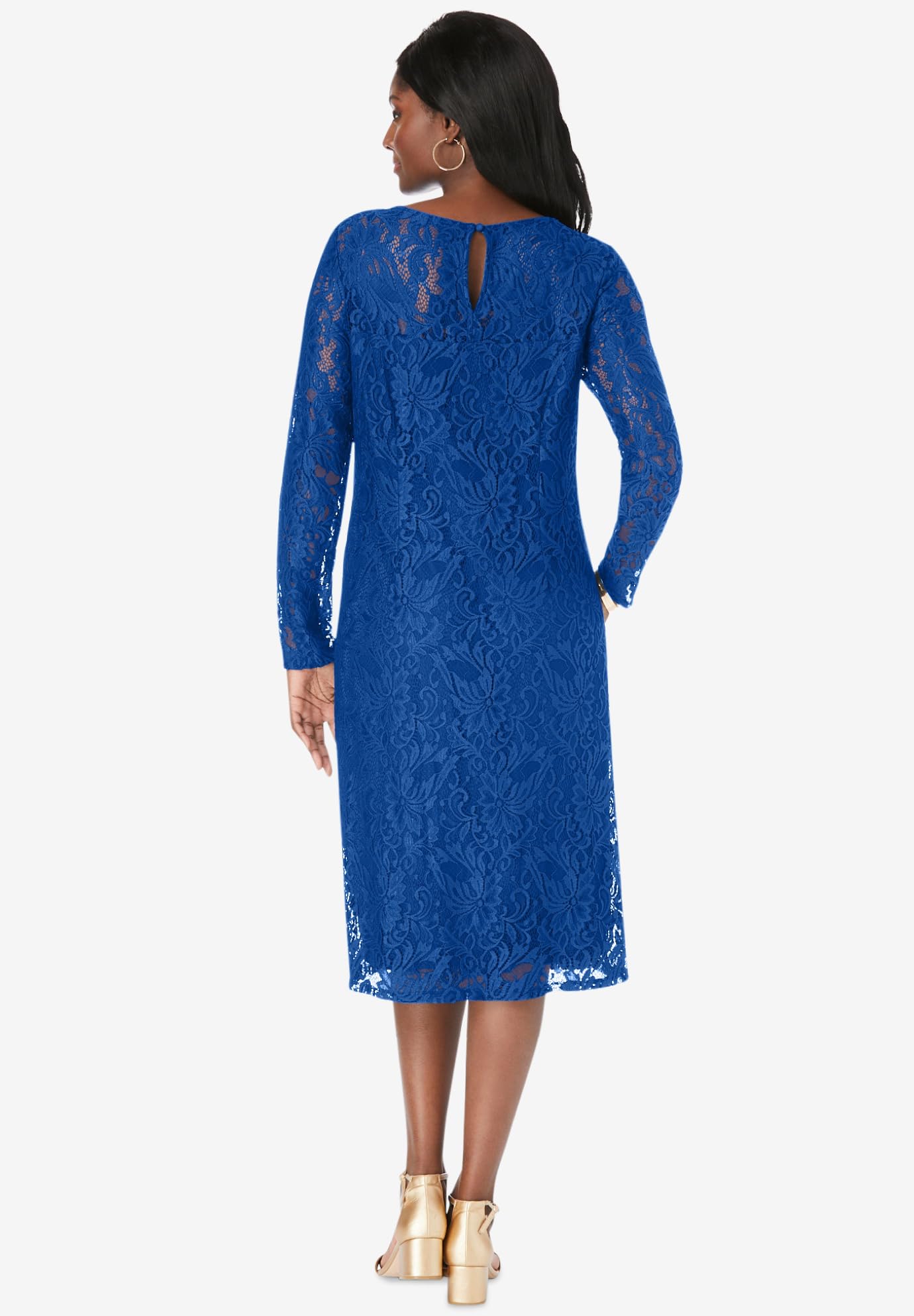 Jessica London Plus Size Stretch Lace Dress for Women - Perfect for Parties & Events