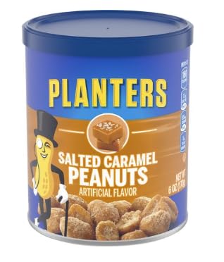 Salted Caramel Peanuts by Planters - Pack of 2 | Crunchy Snack for Parties, Movie Nights & Healthy On-the-Go Treats