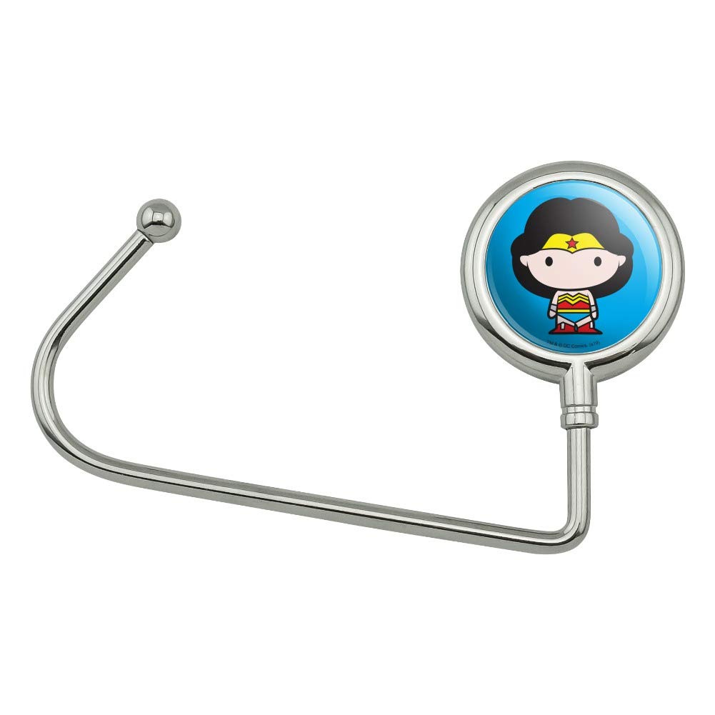 Wonder Woman Cute Chibi Character Purse Bag Hanger Hook - Superhero Themed Handbag Accessory for Cosplay, Gift & Daily Use