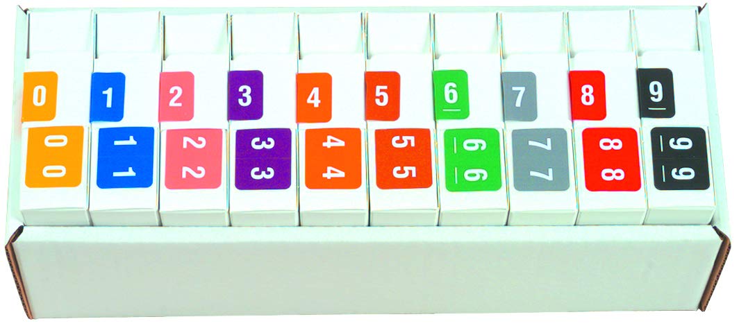 Doctor Stuff File Folder Labels - Complete Set of Numbers 0-9 (500 Labels/Roll, 10 Rolls) - 1