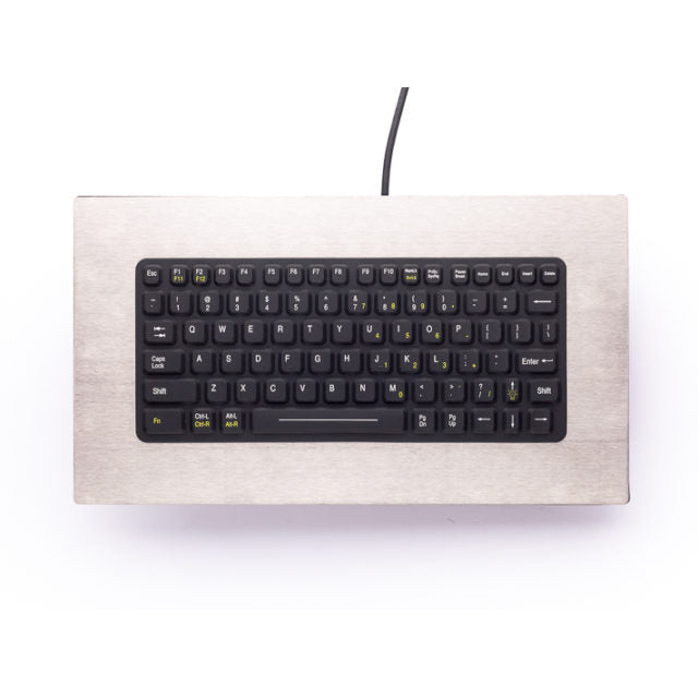 iKey Compact Backlit Industrial Keyboard - Stainless Steel Construction | Waterproof & Durable for Harsh Environments | Perfect for Manufacturing, Healthcare & Food Processing Facilities