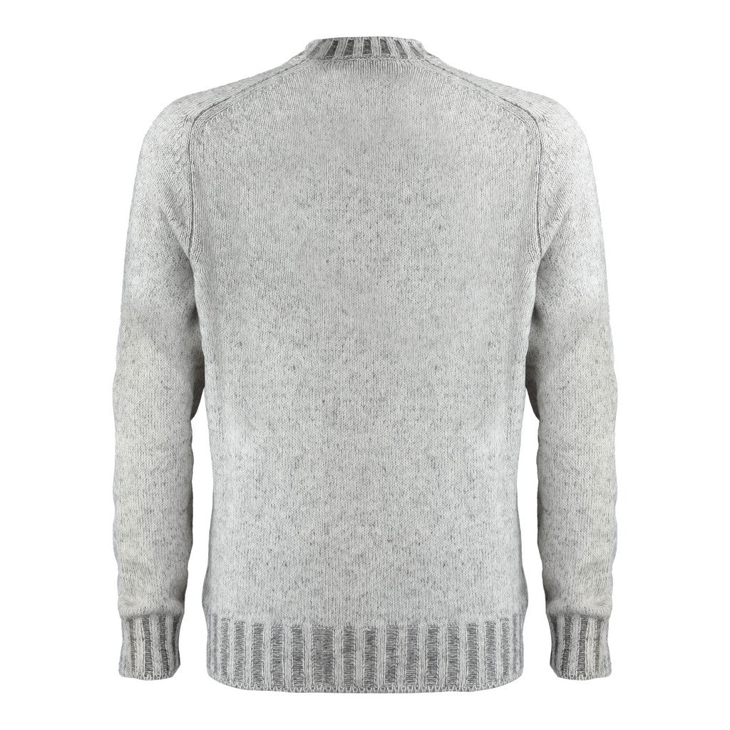 Premium GRAN SASSO Alpaca Wool Crew Neck Sweater - Soft Grey Winter Pullover for Men & Women | Cozy Cold Weather Layering, Office Wear & Casual Outfits