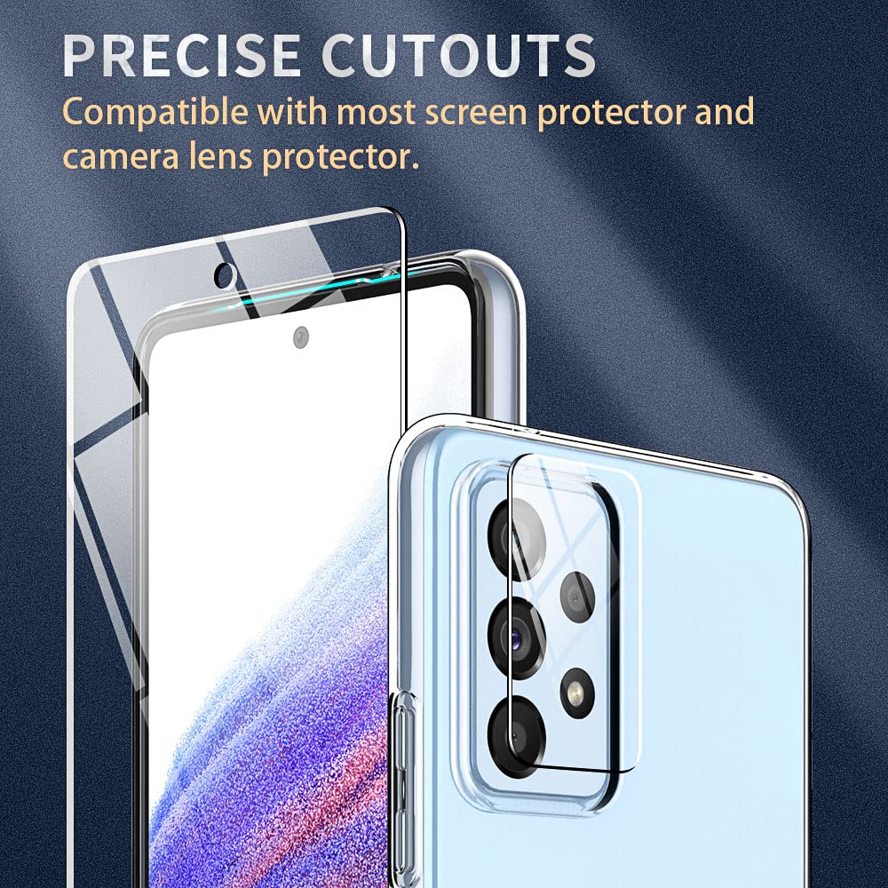 Crystal Clear Samsung Galaxy A53 Case - Soft Slim Fit Transparent TPU Protective Cover | Scratch-Resistant, Shockproof & Comfort Grip | Perfect for Everyday Use, Work & Travel