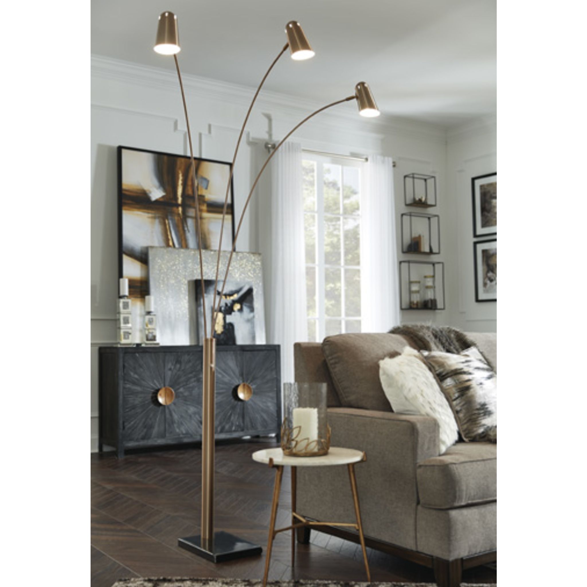 Modern Colldale Floor Lamp - Adjustable LED Standing Light for Living Room, Bedroom & Office - Warm White & Cool White Dimmable Reading Light with Remote Control - Perfect for Relaxing, Working & Decorating