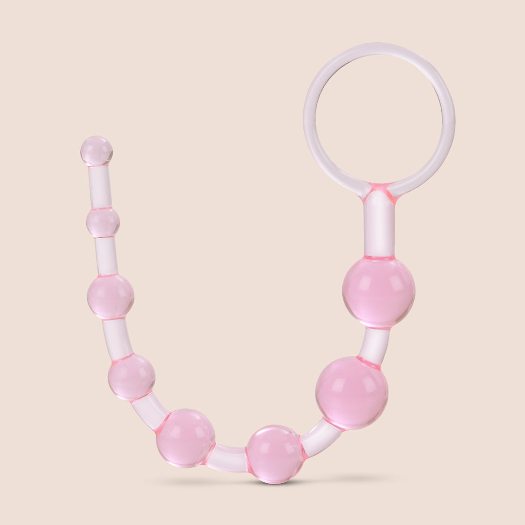 Shane's World® Anal 101™ Beginner Anal Beads with Retrieval Ring | Silicone Training Kit for Anal Play | Perfect for Couples & Solo Exploration