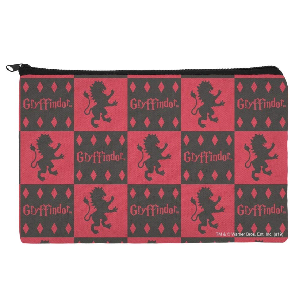 Harry Potter Gryffindor Pattern Makeup Bag - Red Cosmetic Organizer Pouch (8