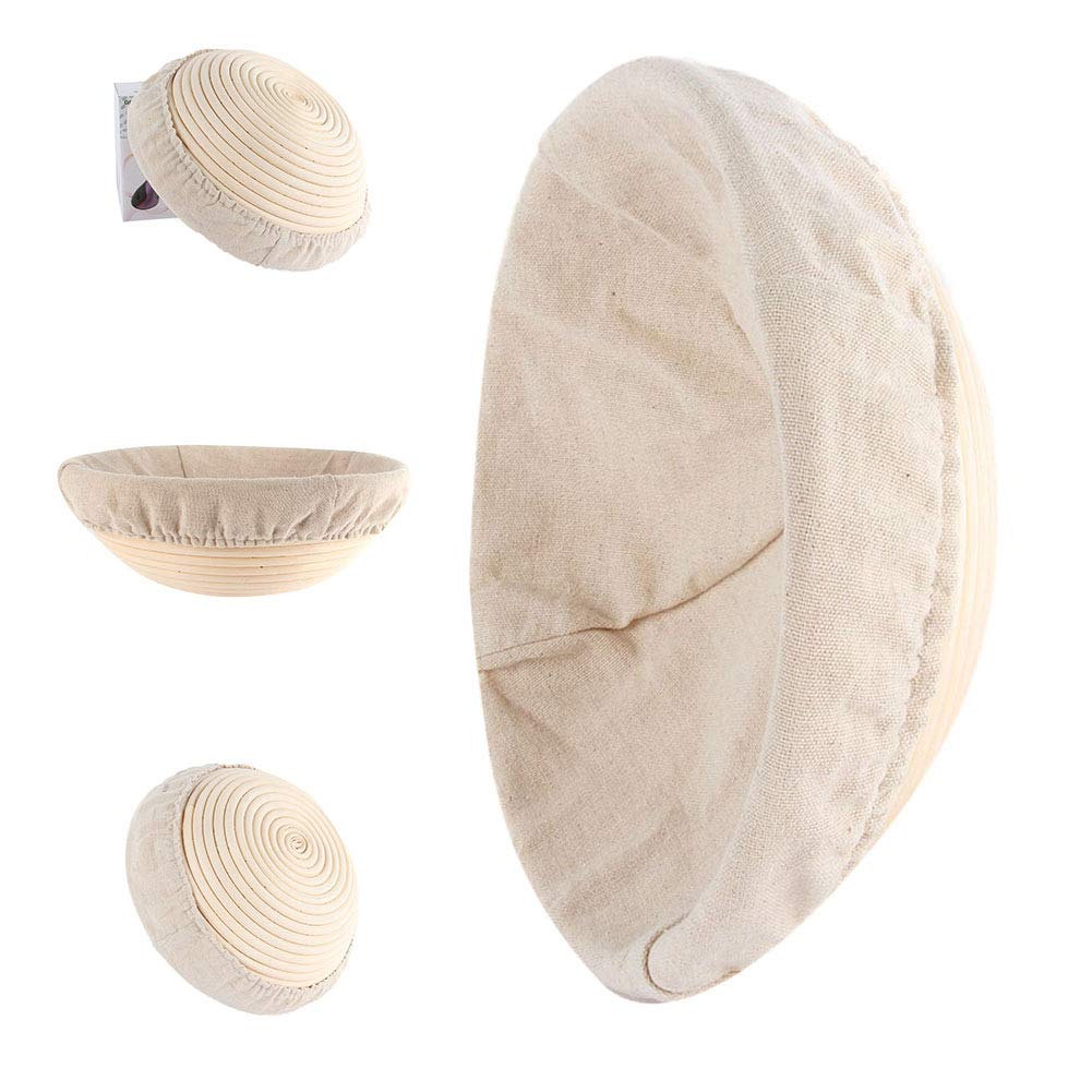 Forart Round Bread Proofing Basket - Professional & Home Bakers Dough Rising Basket for Artisan Sourdough, French Bread & Boules - Perfect for Baking Crispy Crust Bread at Home or Bakery