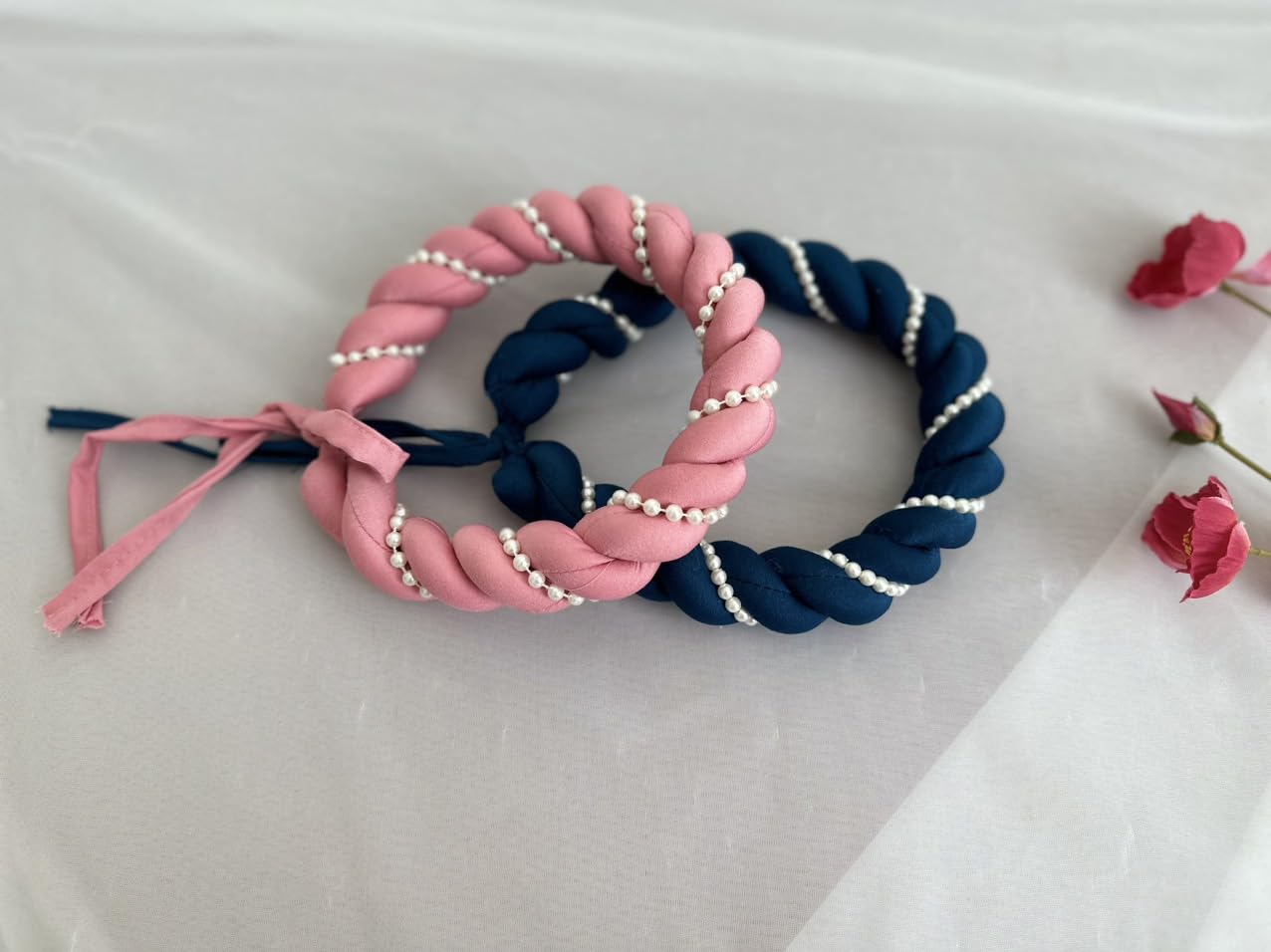 Vietnamese Traditional Ao Dai Headband for Women - Elegant Pink Hair Accessory for Weddings, Festivals & Cultural Events