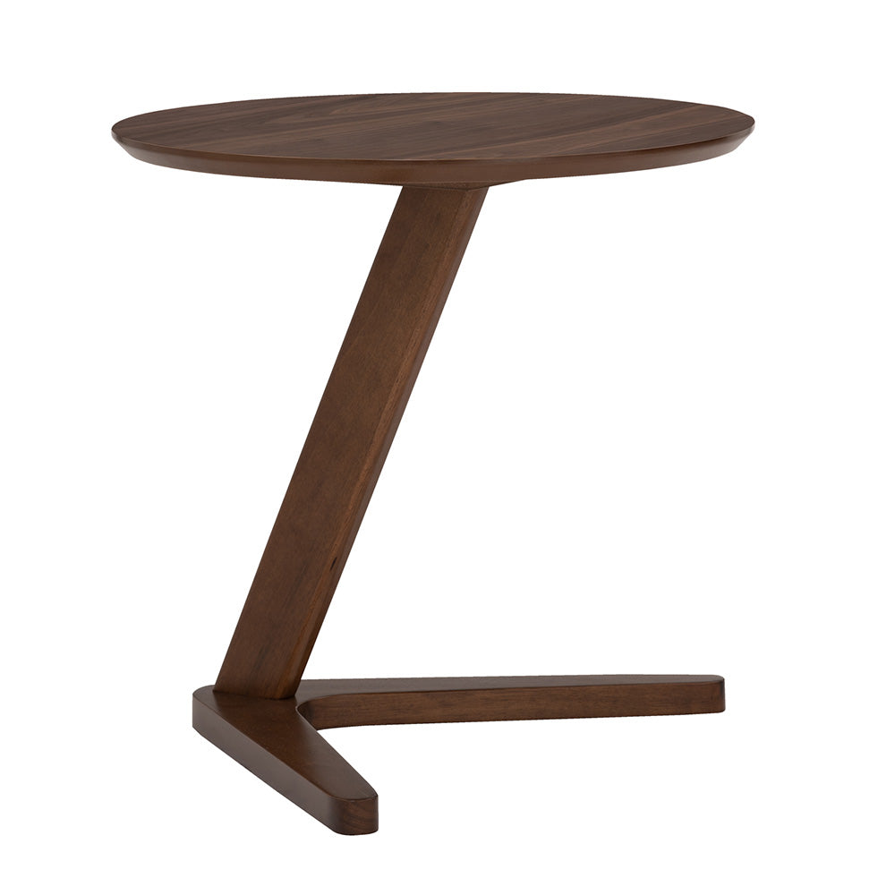 TRIS Side Table - Solid Walnut Wood End Table for Living Room, Bedroom & Office - Modern Nightstand with Storage Shelf - Perfect for Small Spaces & Home Decor
