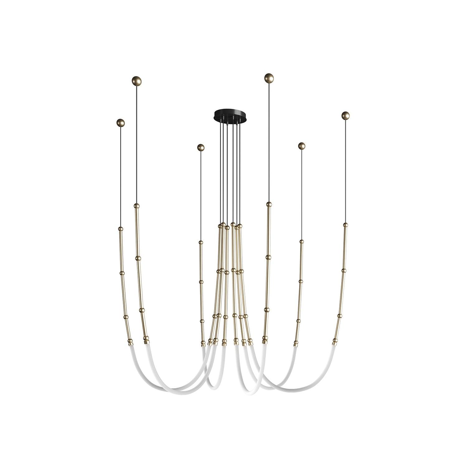 Elegant Leda Crystal Chandelier - Modern Ceiling Light Fixture for Dining Room, Bedroom & Living Room Decor