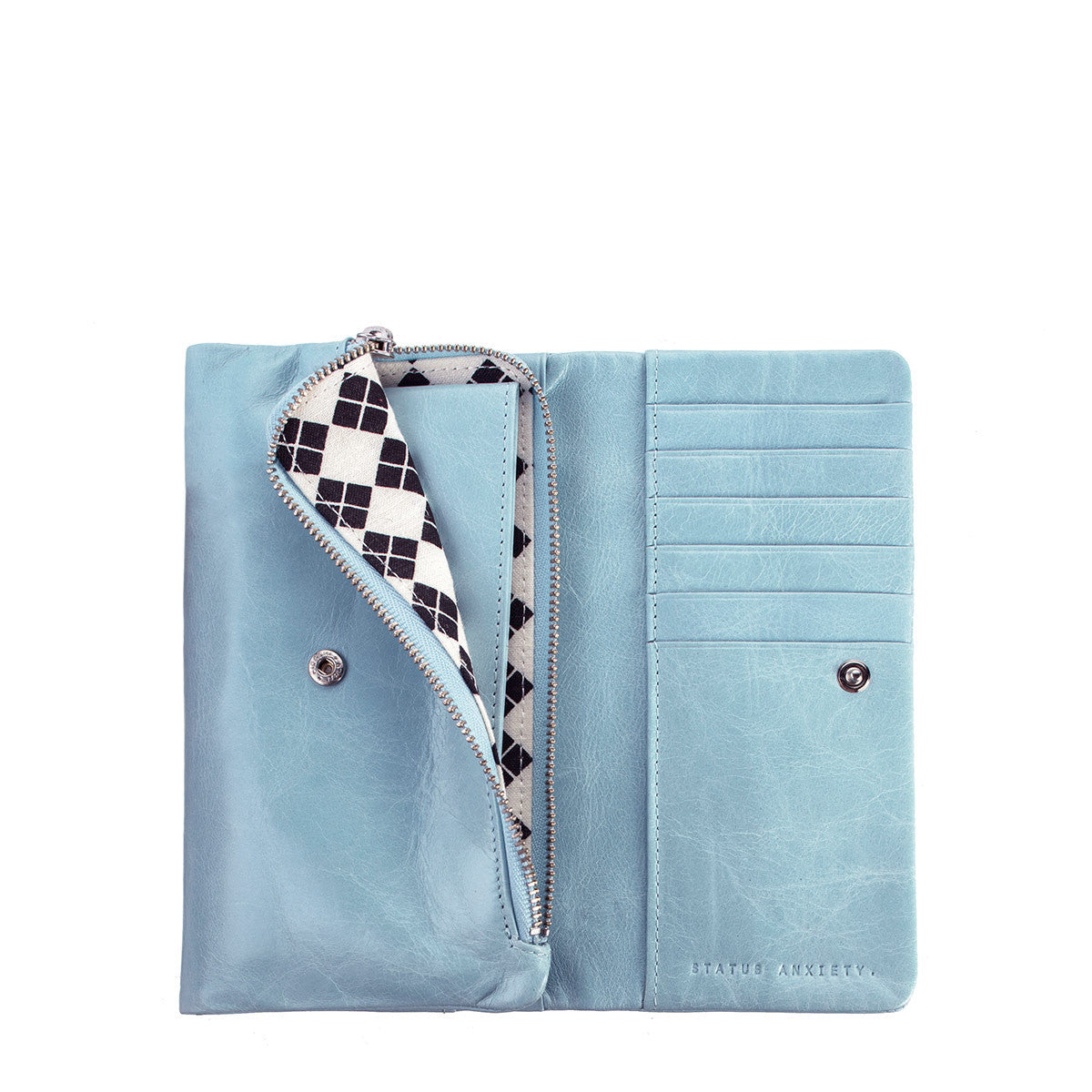 Audrey Wallet for Women - Stylish Sky Blue Leather Wallet with RFID Protection - Perfect for Everyday Use, Travel & Gifting