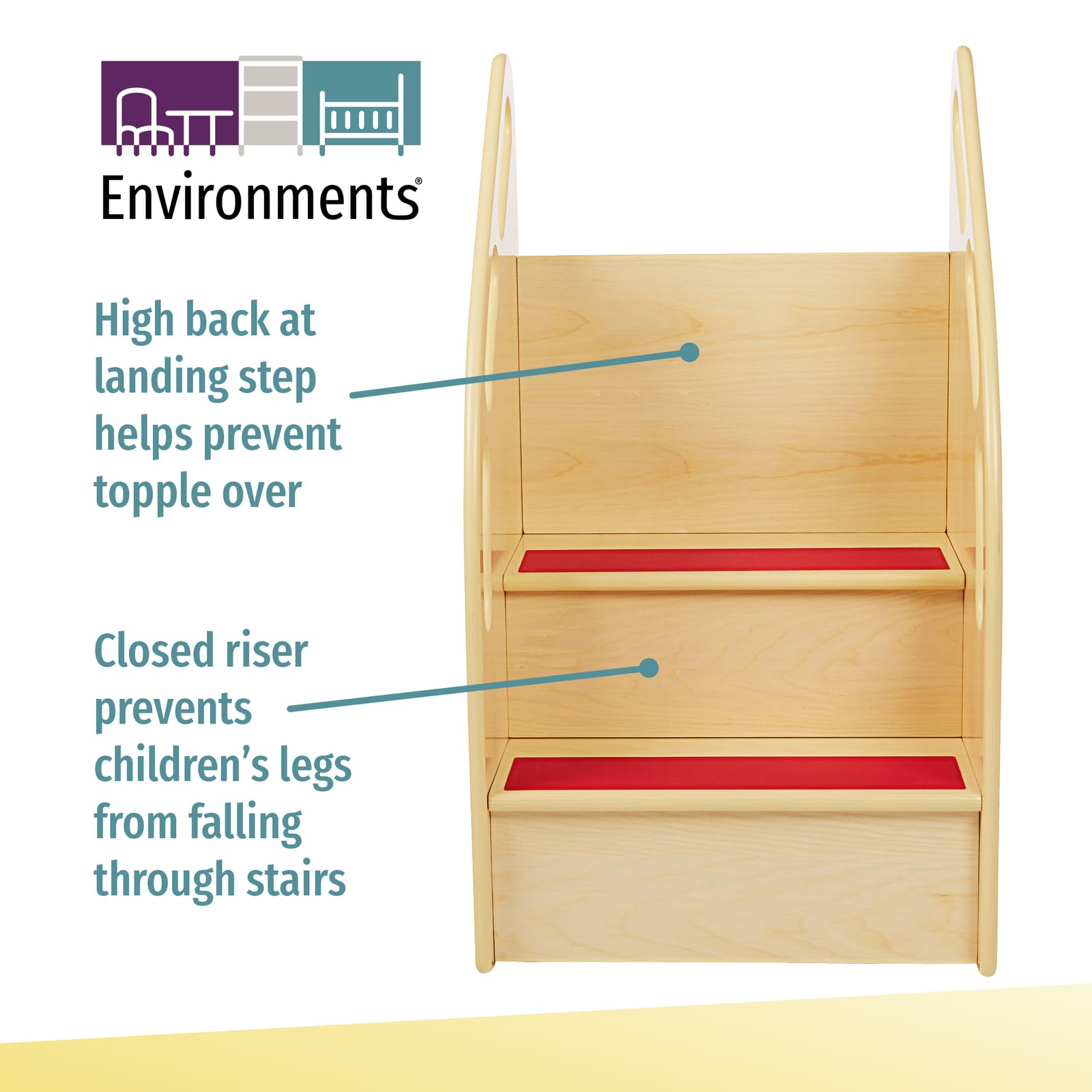 Safe & Sturdy Step-Up Wood Toddler Stairs & Learning Tower - Montessori Climbing Helper for Kitchen, Bathroom & Playroom