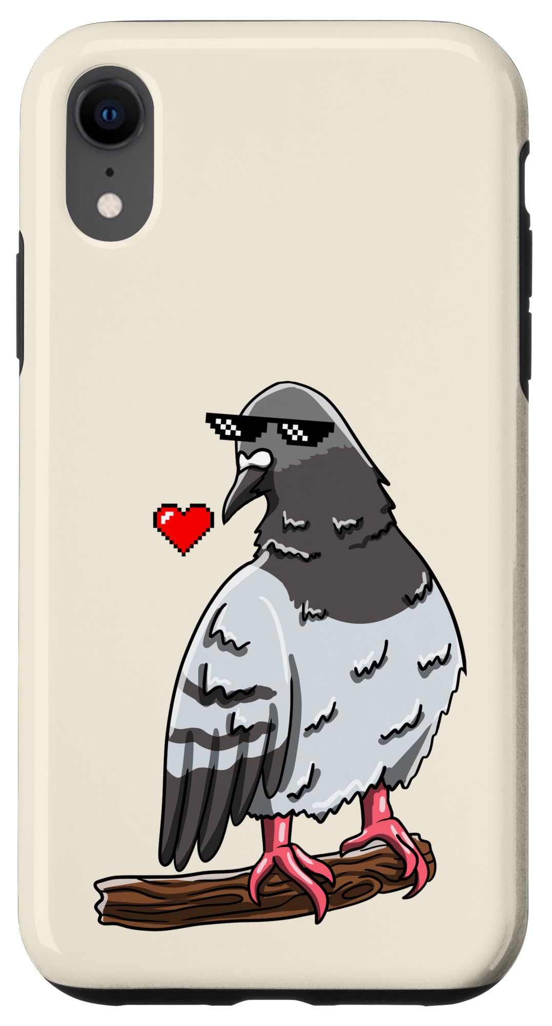 iPhone XR Case - Cute Pigeon with Heart Design for Bird Lovers | Perfect Gift for Pet Enthusiasts | Durable Protective Phone Cover for Everyday Use