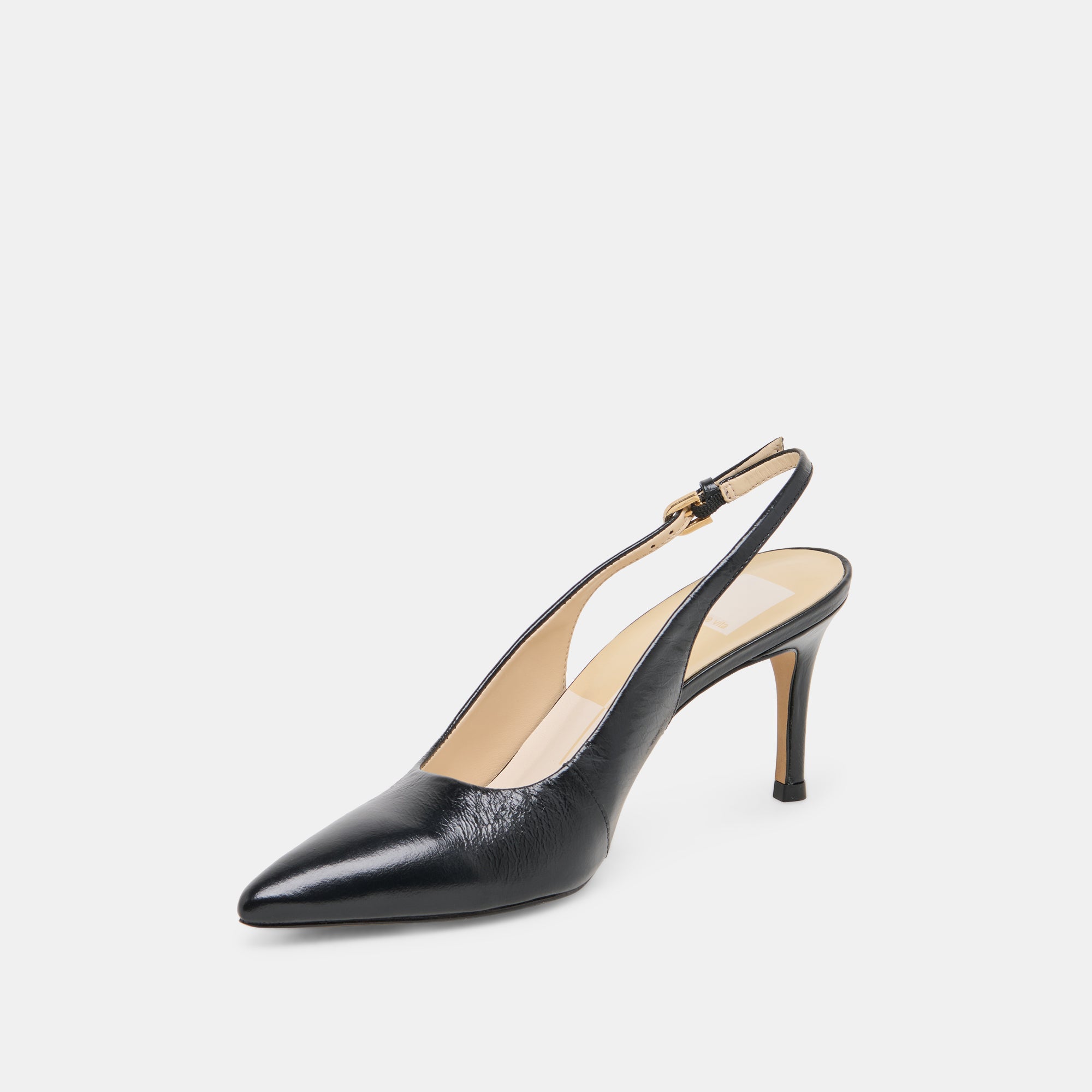 ELASI Women's Black Leather High Heels - Comfortable & Stylish Dress Shoes for Work, Party & Evening Events