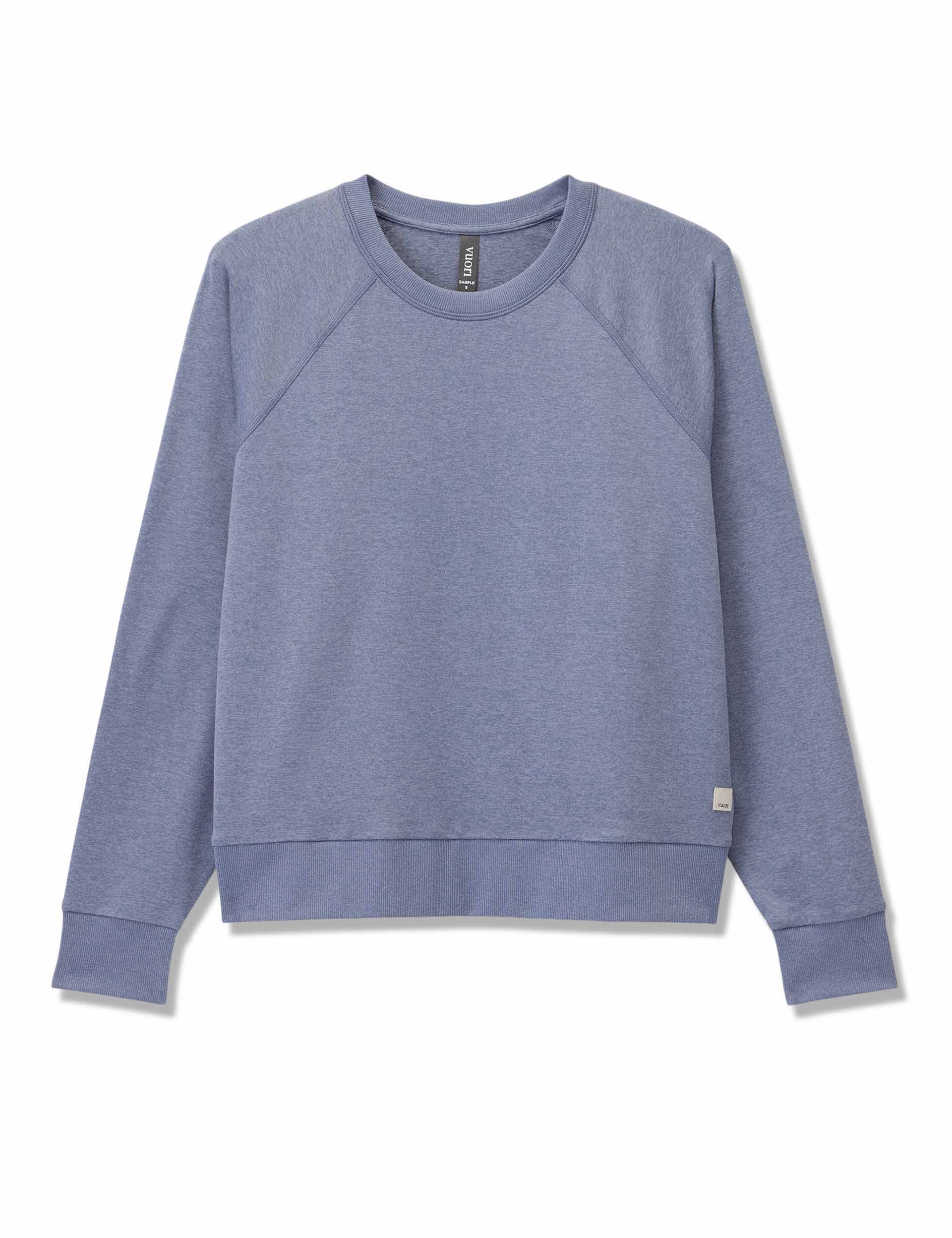 Long Sleeve Halo Crew Sweatshirt - Blue Heron Heather Color | Cozy Casual Wear for Women | Perfect for Fall & Winter Outfits, Lounge Wear, and Layering