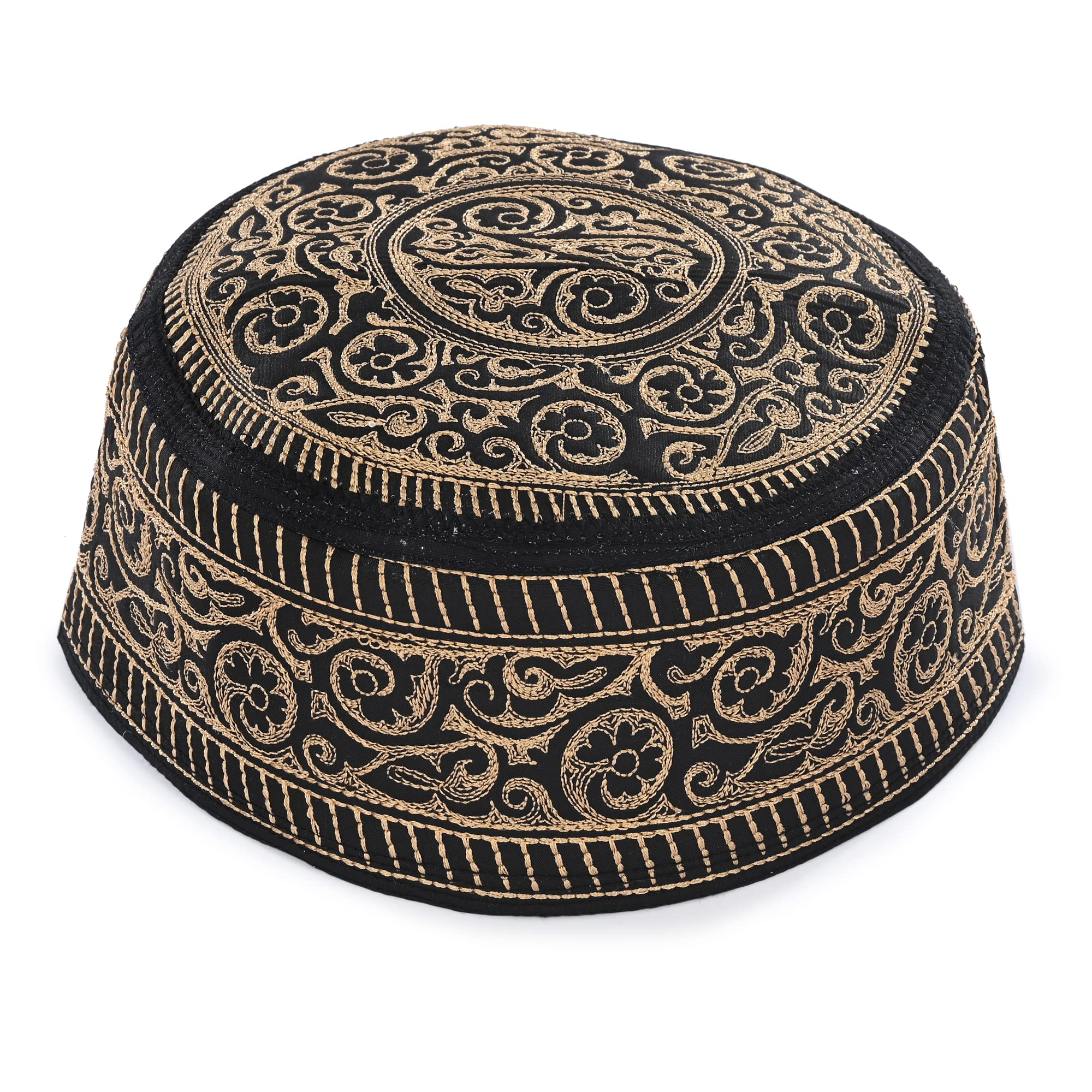 Stylish Hand Embroidered Kufi Cap - Unisex Knitted Skull Cap for Men & Women - Breathable Summer Beanie - Perfect for Prayer, Mosque, and Casual Wear