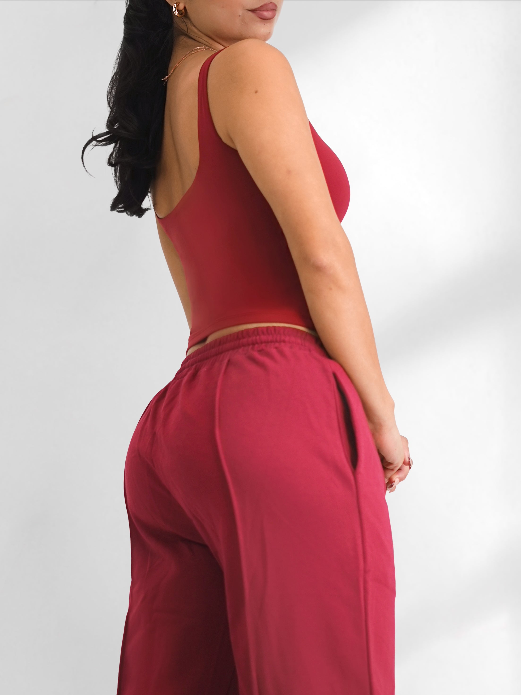 Charmed Athletic Tank Top for Women - Breathable Workout Shirt in Cherry Red | Perfect for Yoga, Running & Gym