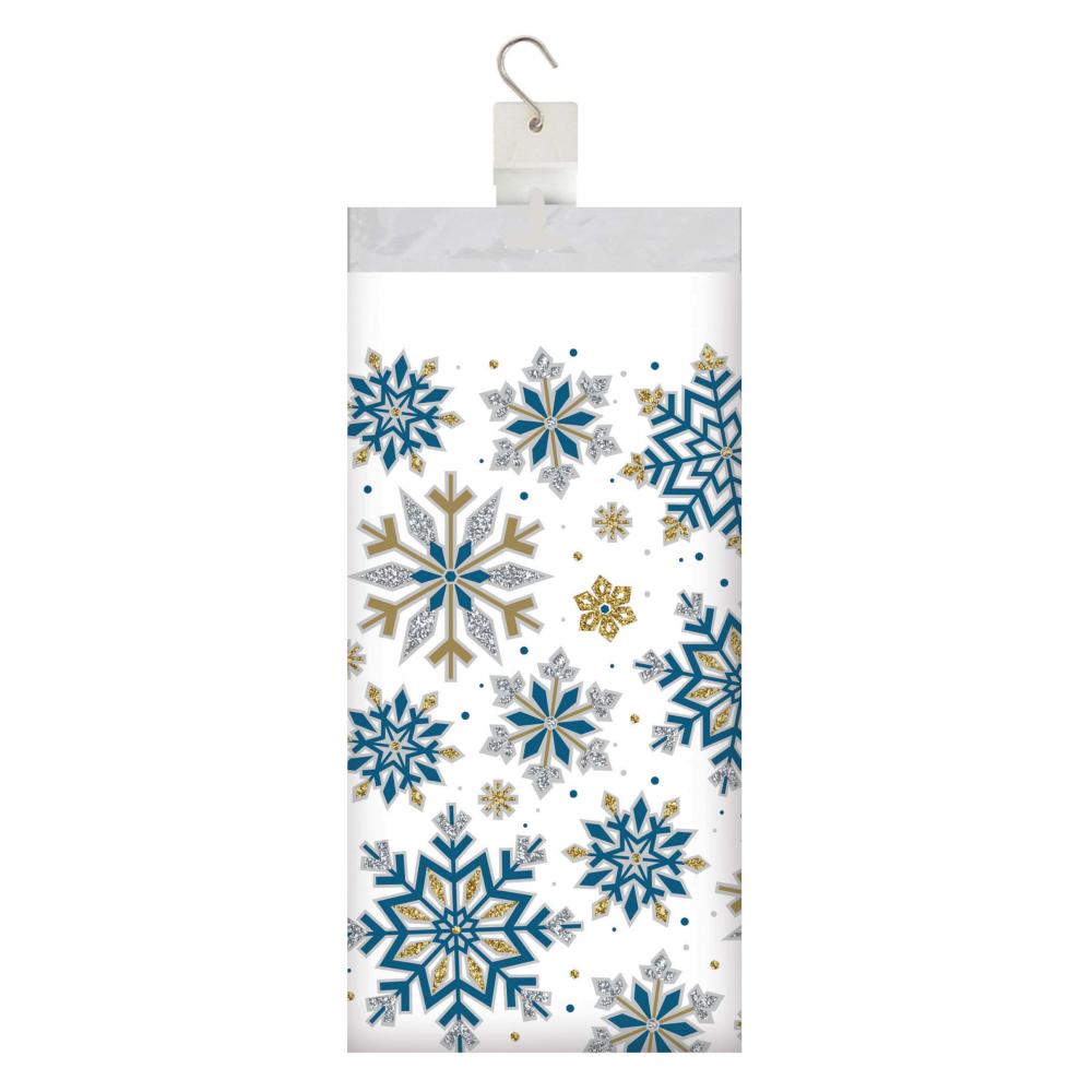 12-Piece Whimsical Winter Paper Tablecover Set with Border Print - Bulk Party Supplies for Holiday Decorations, Christmas Dinner, and Winter Themed Events