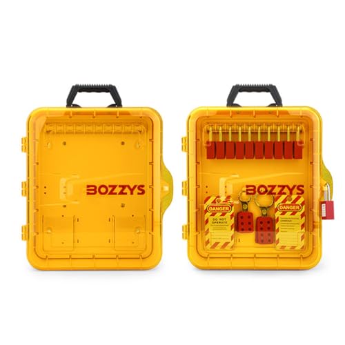 Wall-Mounted Lockout Tagout Station Kit - Portable LOTO Safety Lock Box for Energy Isolation with Visual Tags | Perfect for Industrial Safety, Electrical Maintenance & OSHA Compliance