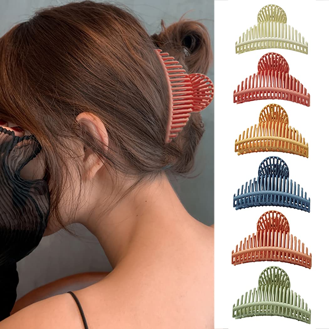 Licogel Non-Slip Hair Claw Clip with Interlocking Teeth - Strong Hold Hair Clips for Thick & Curly Hair - Handmade Hair Barrettes for Women & Girls - Perfect for Workouts, Office & Everyday Styling
