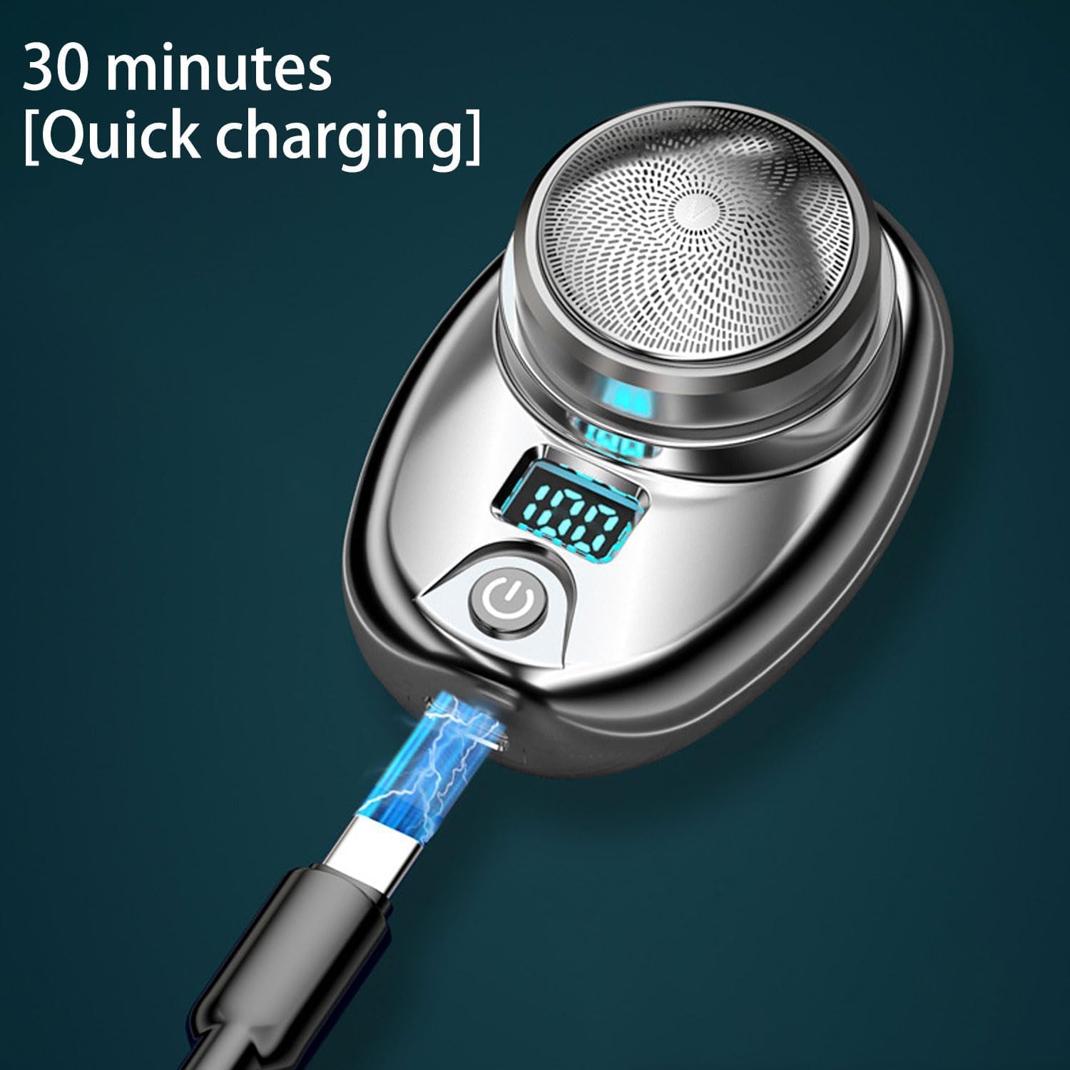 Berbiget Electric Shaver - Portable Mini USB Rechargeable Waterproof Beard Trimmer for Men - Travel, Home & Office Use - Compact Pocket Size (2 Pack) - Perfect for Grooming On The Go, Business Trips & Daily Shaving