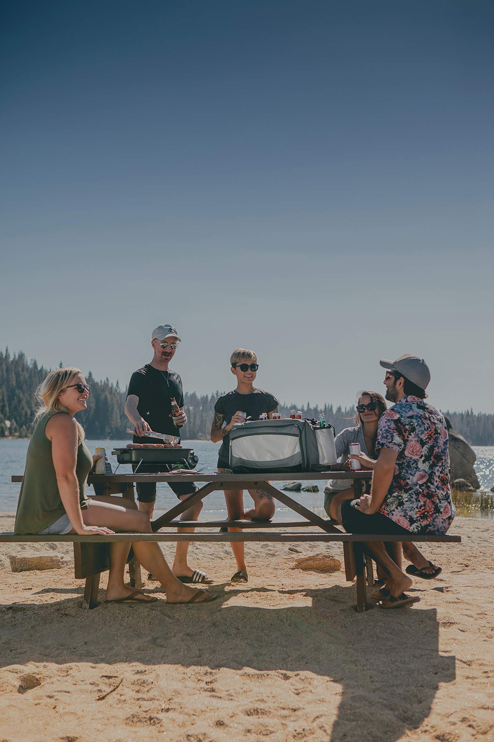 Vulcan All-in-One Portable Cooler and BBQ Grill Combo for Outdoor Tailgating, Camping, and Picnics