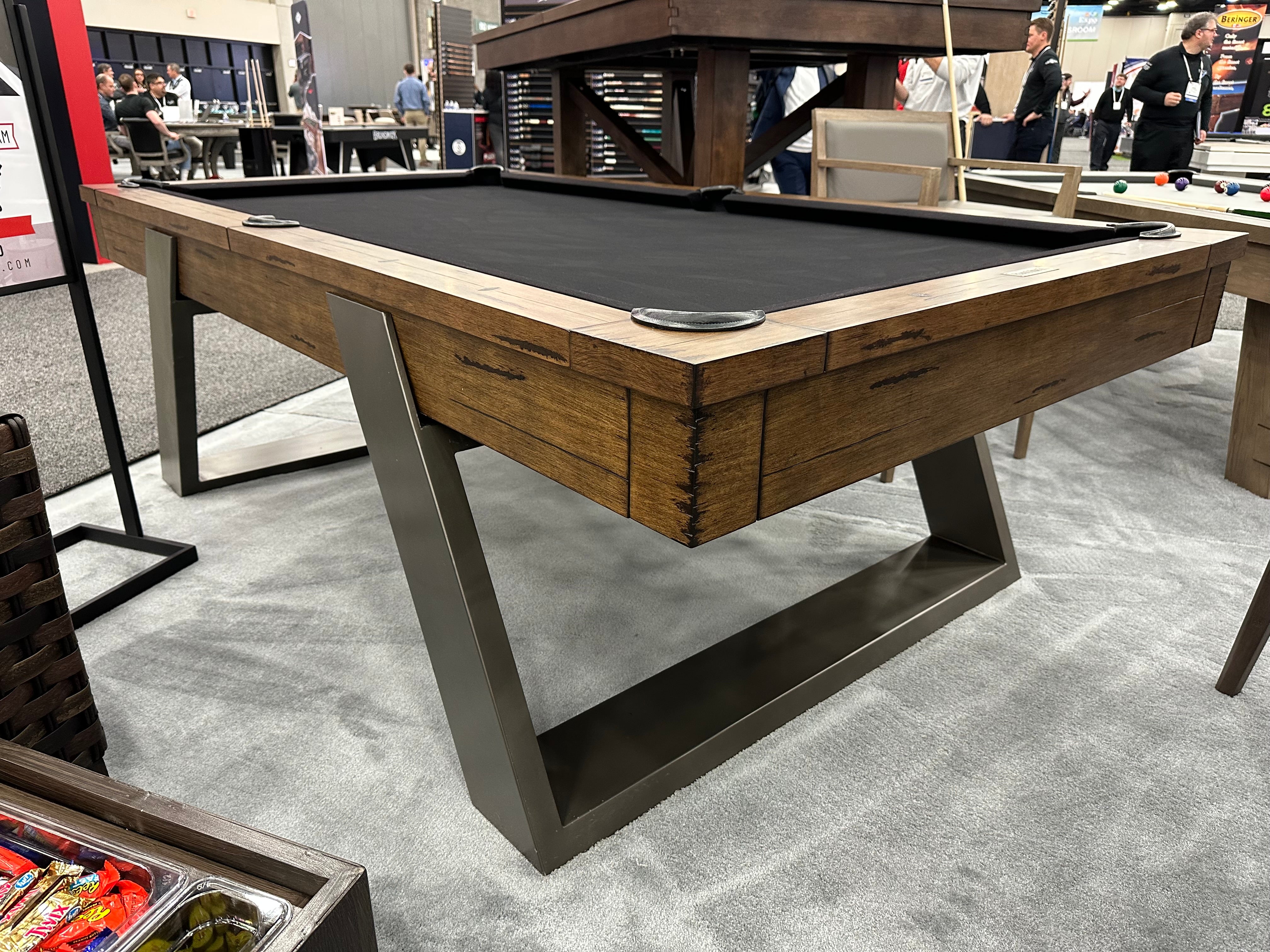 Premium Plank and Hide Modesto Pool Table - Professional Billiard Table for Home Game Room, Bar, or Office - Perfect for Indoor Entertainment and Social Gatherings