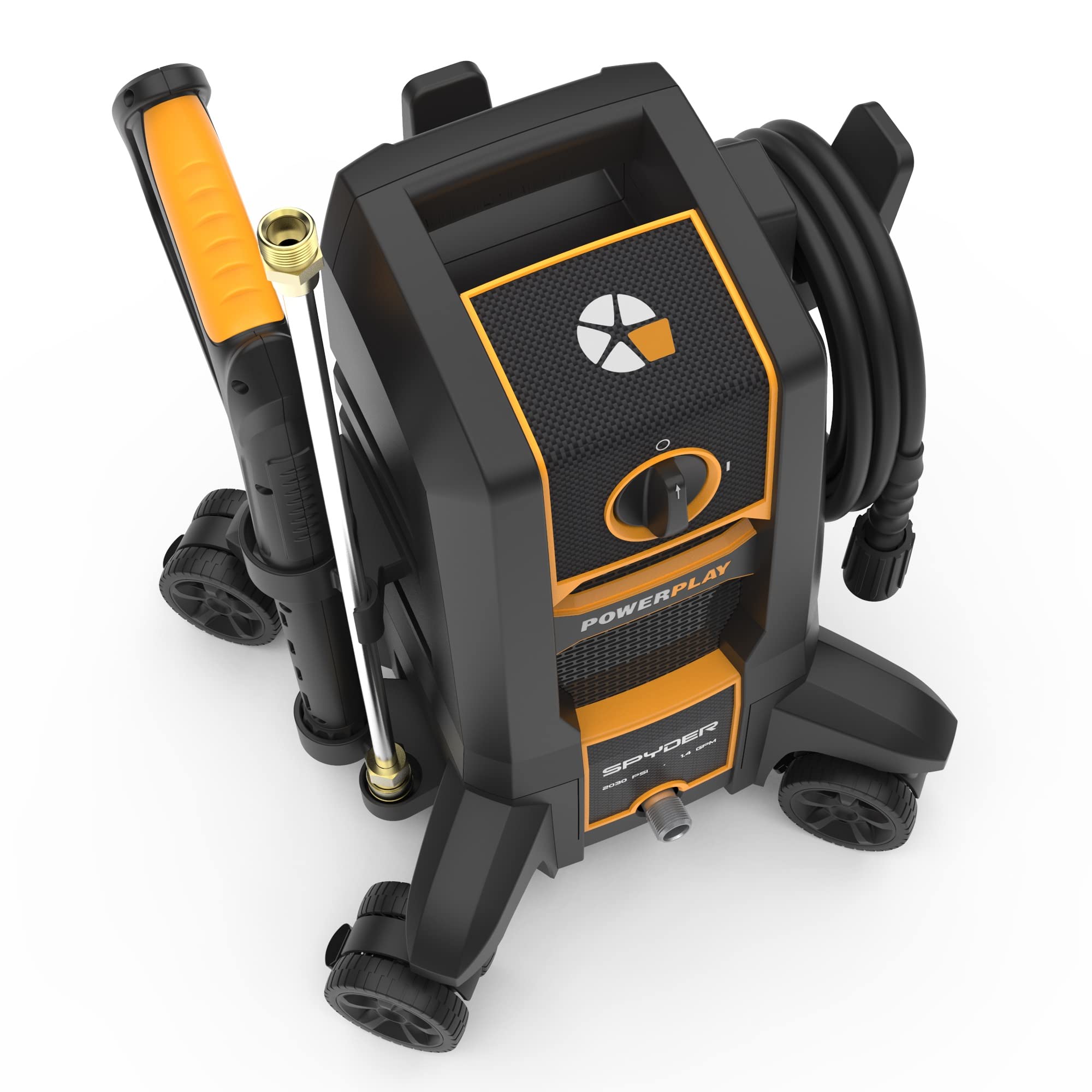 Spyder 2030PSI Electric Pressure Washer - High Power Cleaner for Home, Driveway, Deck & Patio Cleaning - Black
