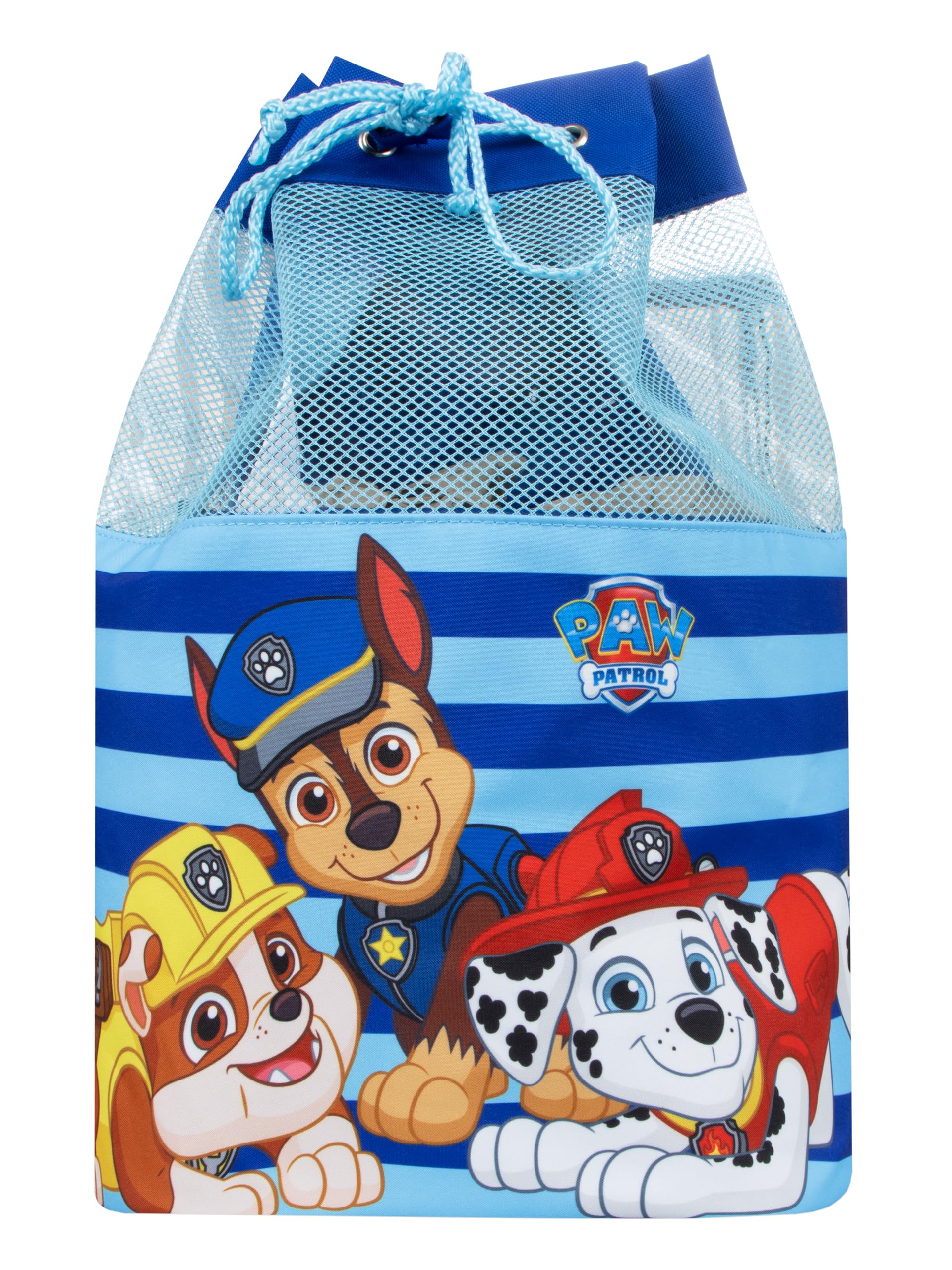 Paw Patrol Kids Swim Bag - Chase & Marshall Themed Waterproof Swimming Backpack for Boys - One Size Blue - Perfect for Pool, Beach & Swim Lessons
