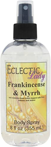 Frankincense & Myrrh Body Spray for Women & Men - 8oz Natural Aromatherapy Mist - Perfect for Relaxation, Meditation & Spiritual Practices