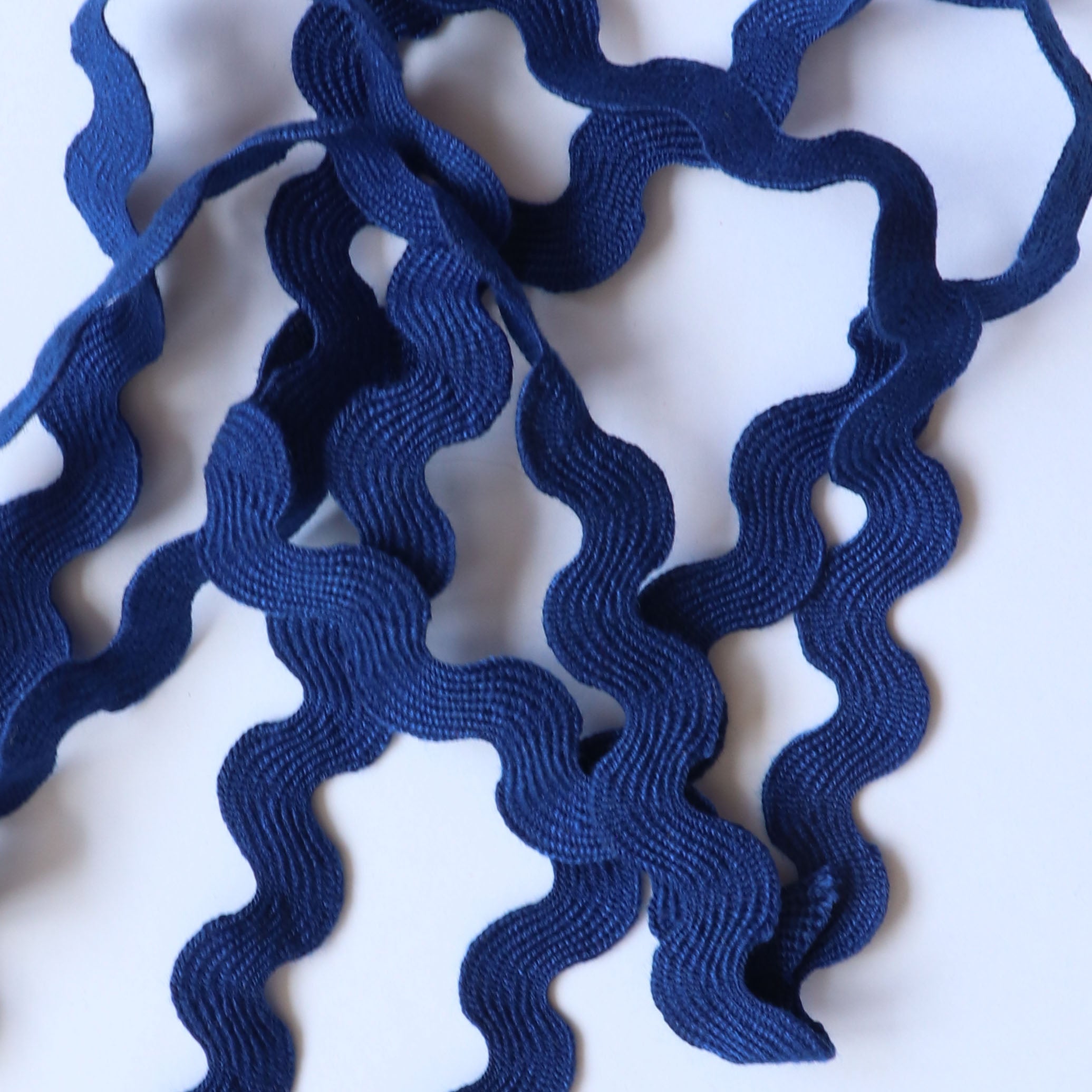 15mm Royal Blue Ric Rac Trim - Premium Decorative Sewing Trim for DIY Crafts, Costumes, and Home Decor Projects