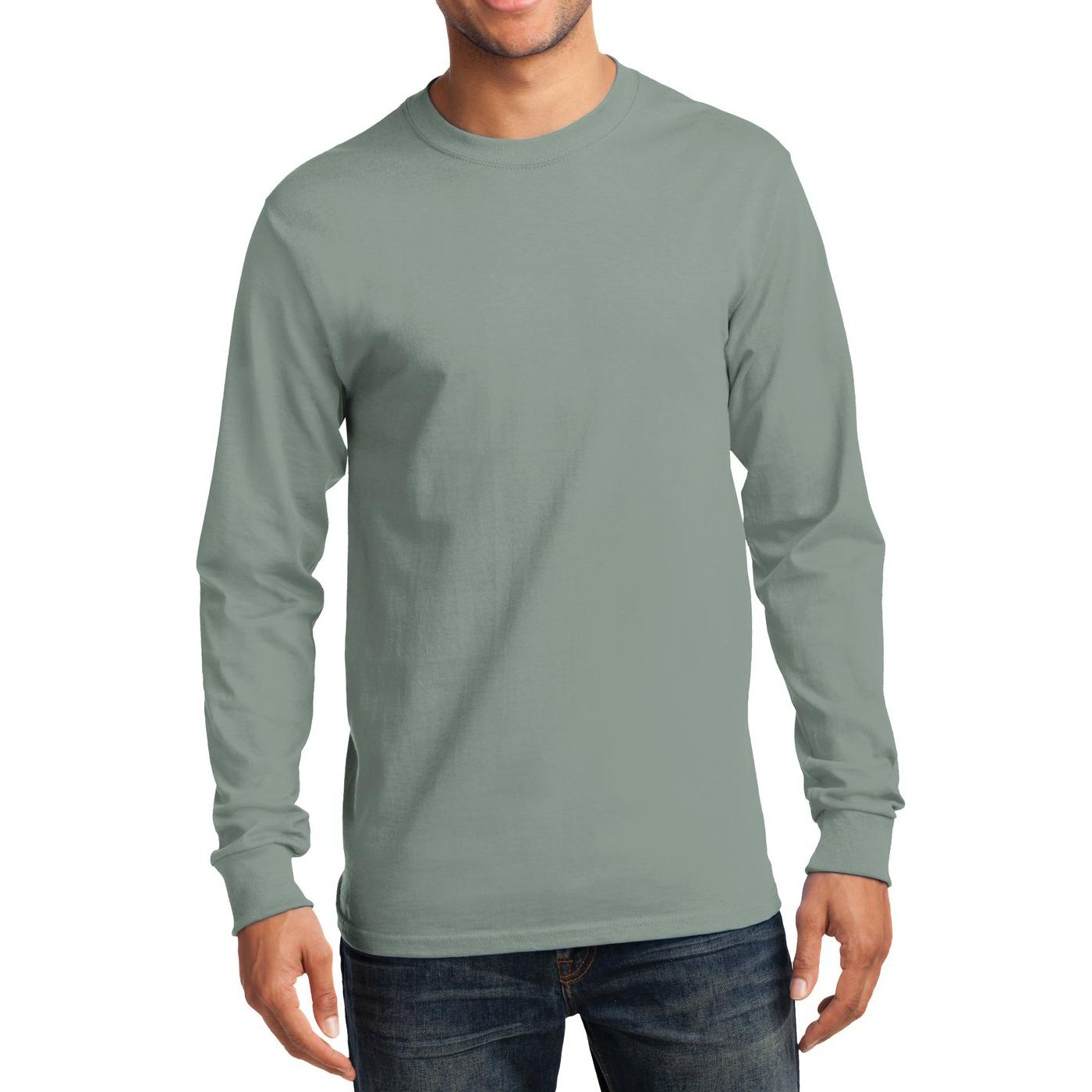 Premium Men's Long Sleeve Essential T-Shirt - Soft Cotton Crewneck Basic Tee for Casual Wear & Layering | Perfect for Everyday Comfort, Work & Outdoor Activities