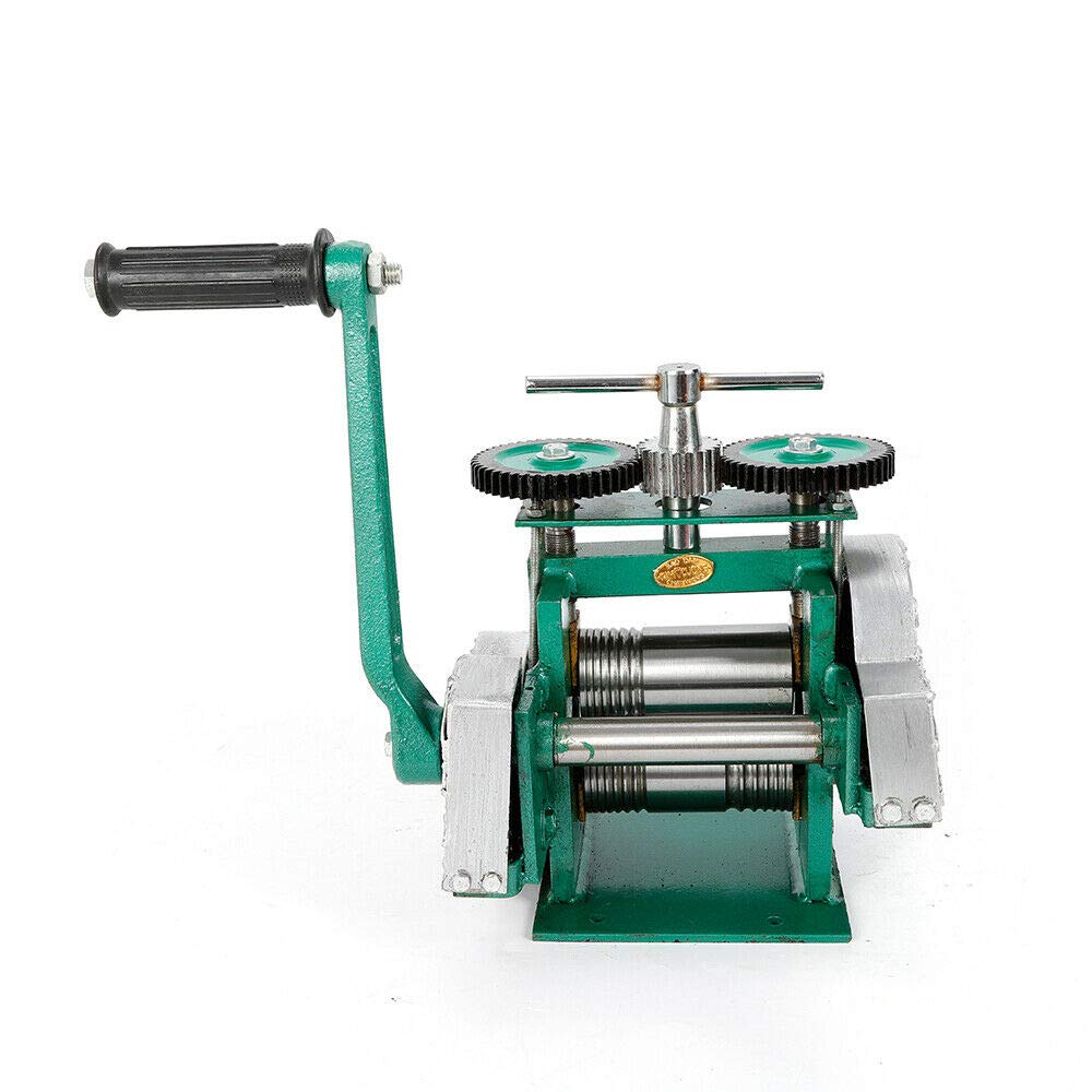 Stainless Steel Alloy Manual Jewelry Rolling Mill Machine - 85mm Combination Press for Sheet & Wire Making | Perfect for DIY Jewelry Crafting, Metalworking & Goldsmithing Projects