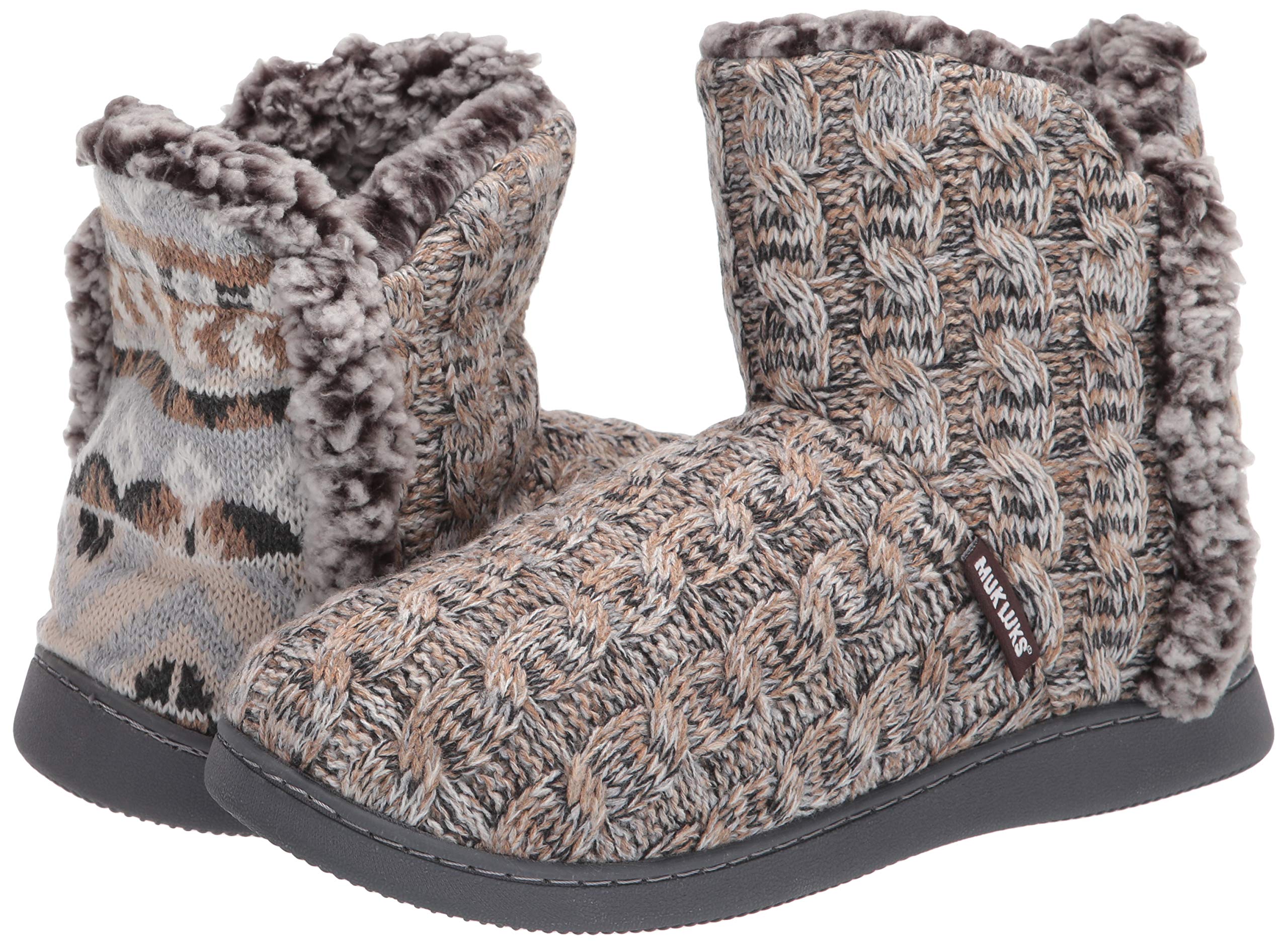 MUK LUKS Women's Camel Pull-On Slippers Small - Cozy Home Comfort