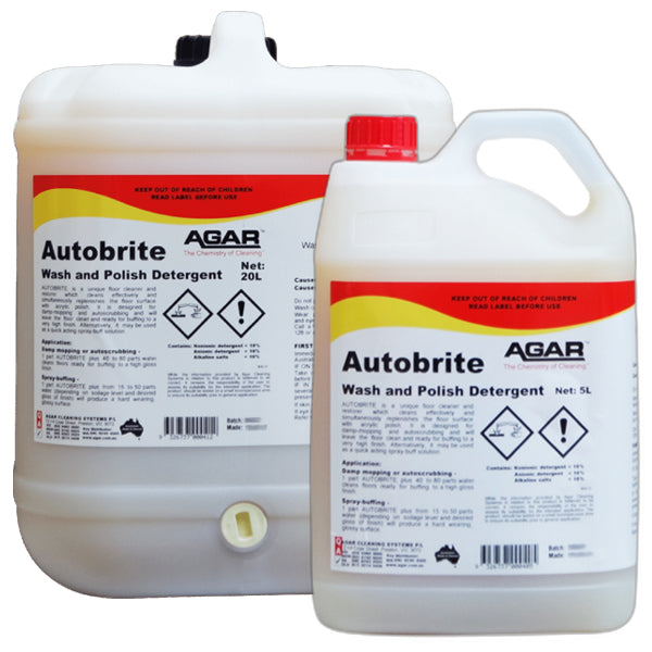 Agar Autobrite Wash and Polish Floor Detergent - Powerful Cleaning Solution for Shiny Floors - Perfect for Homes, Offices, and Commercial Spaces
