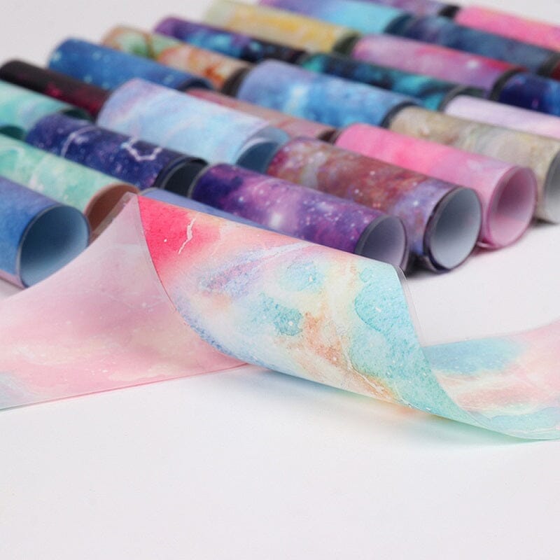 Starry Sky Nail Art Transfer Foil - 30pcs Galaxy Nail Decals for Gel & Acrylic Nails - Perfect for DIY Manicures, Nail Salons & Special Occasions